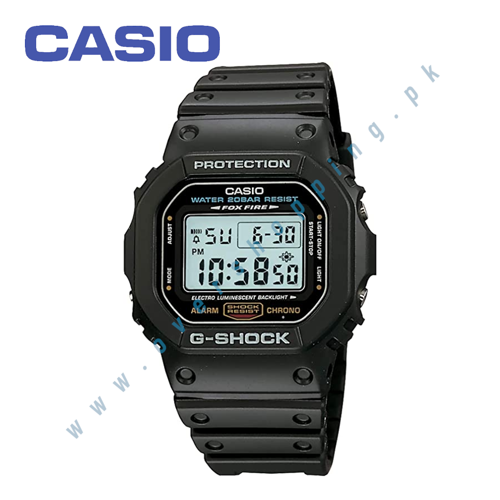 Casio Men's G-Shock Quartz Watch with Resin Strap (Model: DW5600E-1V), Black, 20