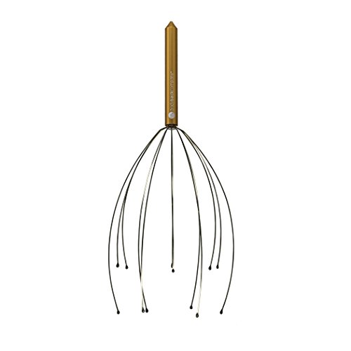 Body Back Scalp Massager/Head Massager for Stress Relief, Head Scratcher, Gold