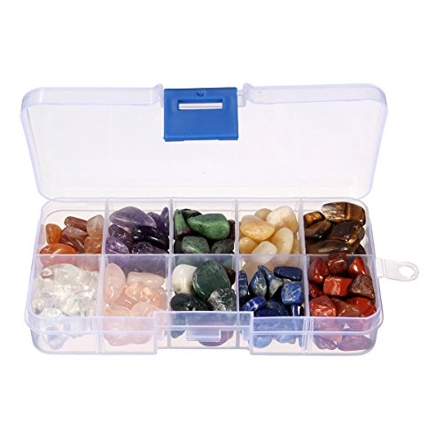 Crystal Quartz,1/2 lb 10-Stone Mix:Red Crystal.Amethyst,Red&Green Gem,Yellow Agate,Tiger's Eye,Turquoise,Rose Quartz,Green Olives,Lapis Lazuli,Red Agate, Raw Natural Crystals for Cabbing