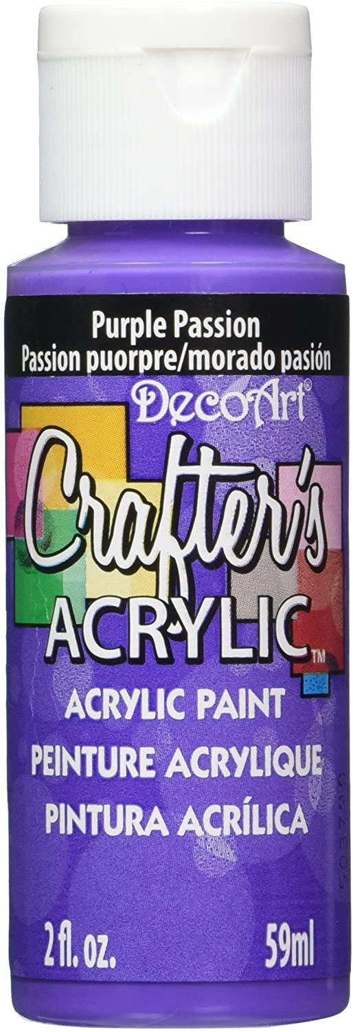 DecoArt Crafter's Acrylic Paint, 2-Ounce, Purple Passion