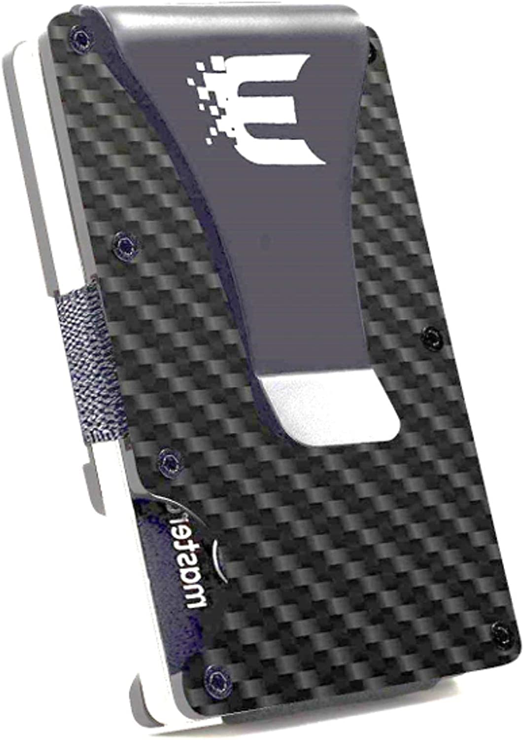 Exenact Men’s Black Minimalist Thin Wallet + Money Clip & CC Case + RFID Blocking + Credit Card Holder for Men