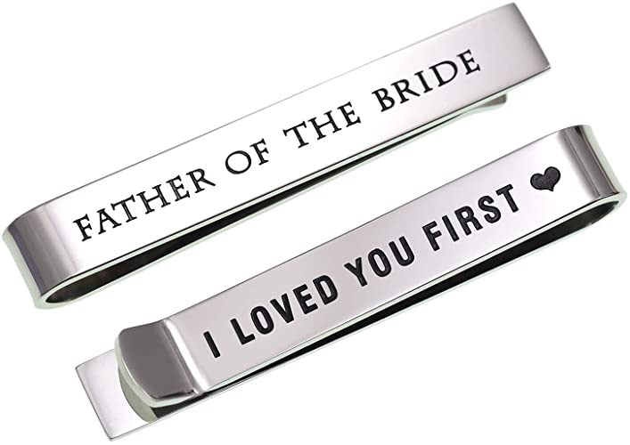 Father of The Bride Gifts Father of The Groom Gifts Wedding Tie Clips Gifts for Groomsmen