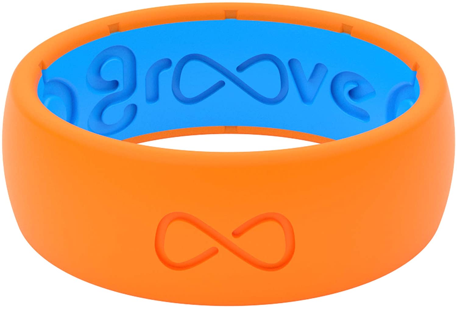 Groove Life Silicone Wedding Ring for Men - Breathable Rubber Rings for Men, Lifetime Coverage, Unique Design, Comfort Fit Mens Ring - Original