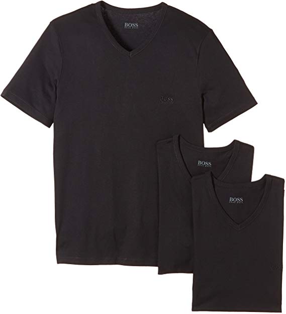 Hugo Boss Men's 3-Pack V-Neck Regular Fit Short Sleeve T-Shirt Large