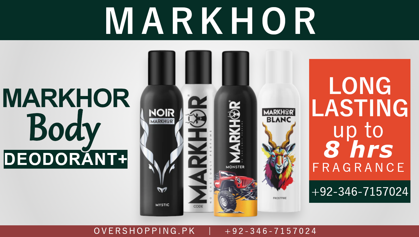 Markhor Body Spray a Premium Pakistani  fragrances by English Care available on overshopping.pk