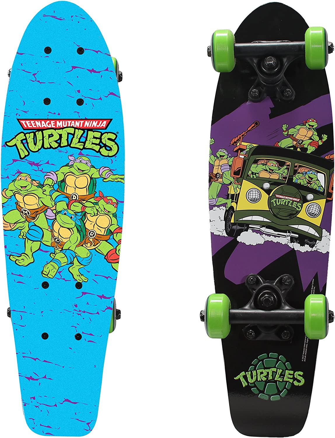 PlayWheels Teenage Mutant Ninja Turtles 21" Wood Cruiser Skateboard, Turtles on the Go