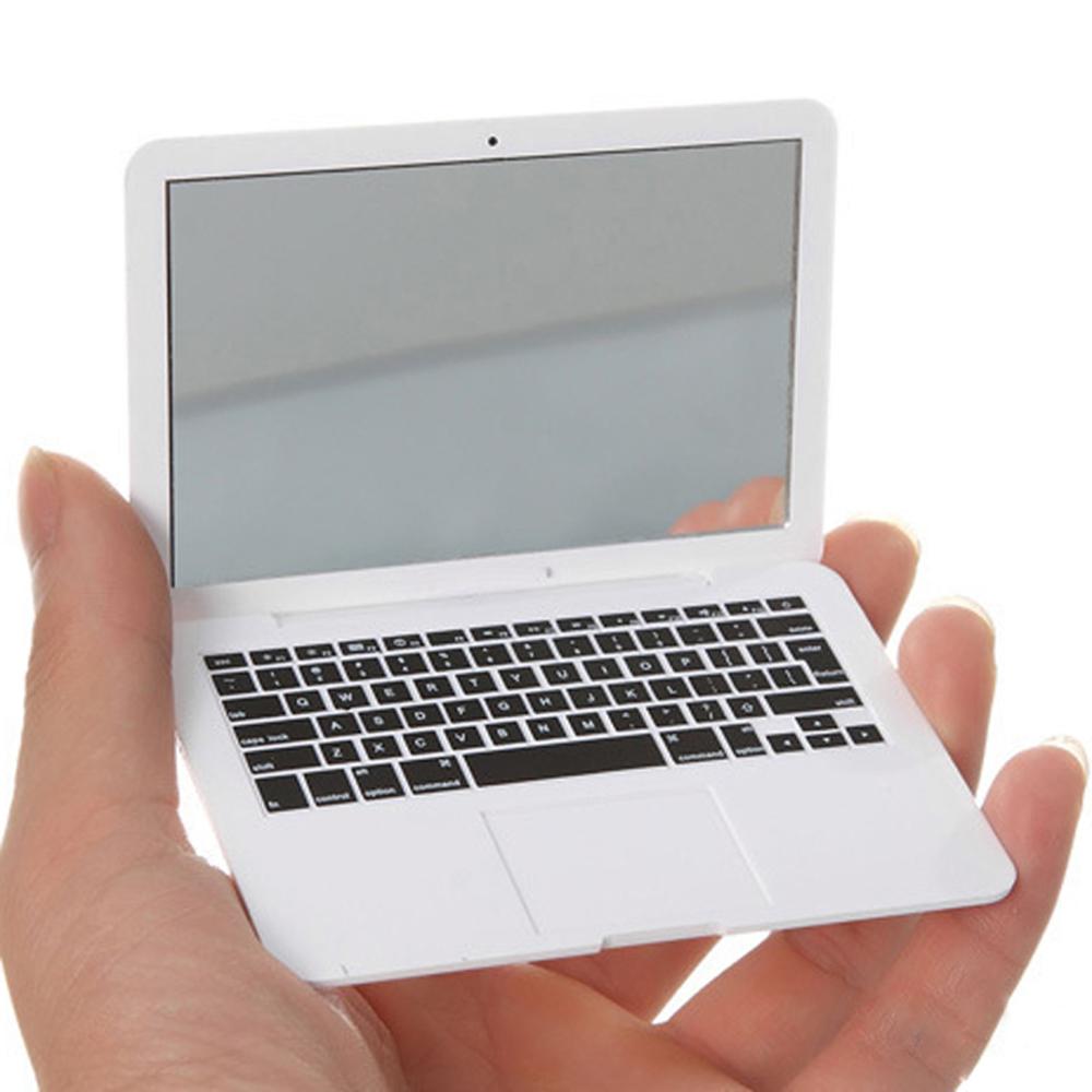 Portable Mini Make up Mirror Pocket Laptop Computer Glass Women Girls Creative Home Decorative Folding Mirrors Tool Kits