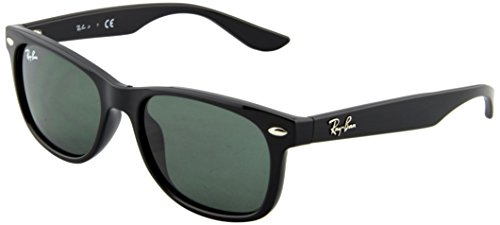 Ray-Ban Unisex-Child New Wayfarer Junior Sunglass 0RJ9052S Square Sunglasses, BLACK 100/71, 47 mm