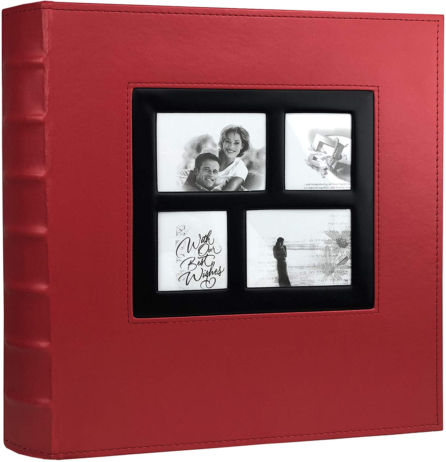 RECUTMS 4x6 Large Capacity Leather Cover Wedding Family Baby Photo Albums Book Horizontal and Vertical Photos