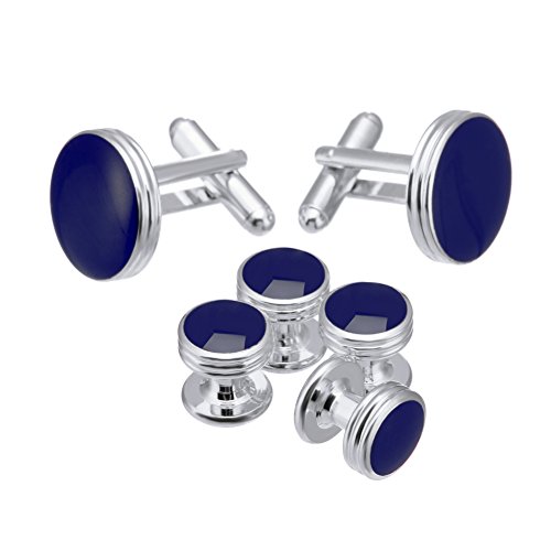 Salutto Men's Cufflinks and Studs Set for Formal French Shirt with Gift Box