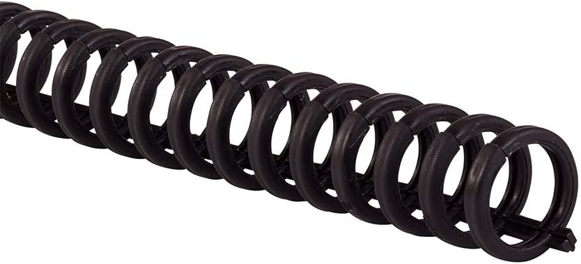 Swingline GBC Binding Spines / Spirals / Coils, 1/2" Diameter, 85 Sheet Capacity, ProClick, Black, 25 Pack (25156600)