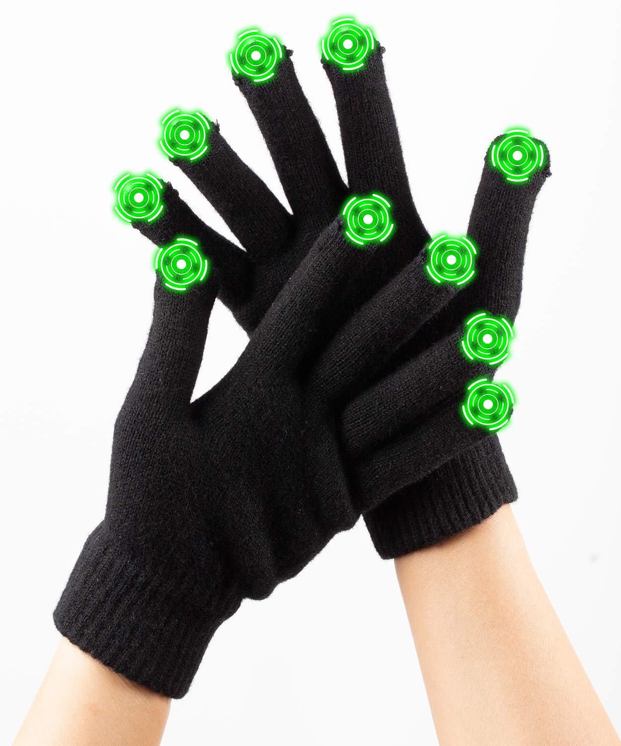 Touch Screen Gloves, GreatShield COZY [All Fingers | 95% Conductive Lambswool] Super Warm Unisex Winter Gloves for Smartphones, Tablets, Smartwatch, Kiosk & ATM (Size L - Black)