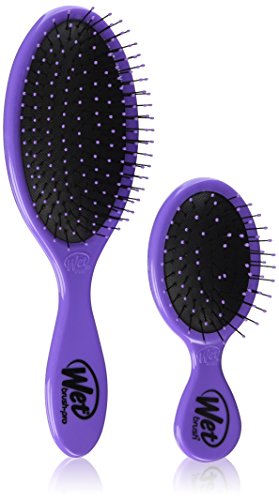 Wet Brush Detangler and Squirt Hair Brush Combo, Purple