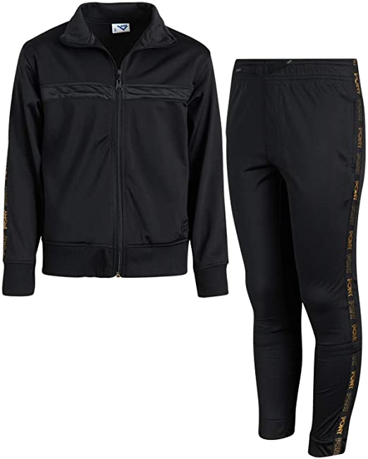 Pony Boy's Activewear Tracksuit Set - Zip-Up Performance Sweatshirt Jacket and Track Sweatpants