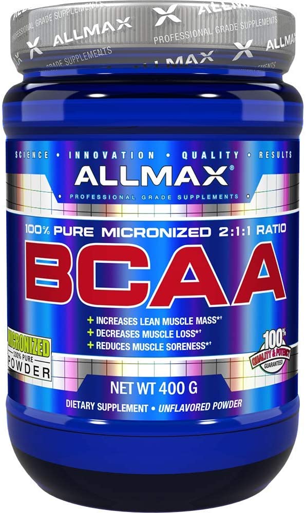 ALLMAX Nutrition BCAA, Instantized 2:1:1 Ratio, Unflavored Powder, 400 g
