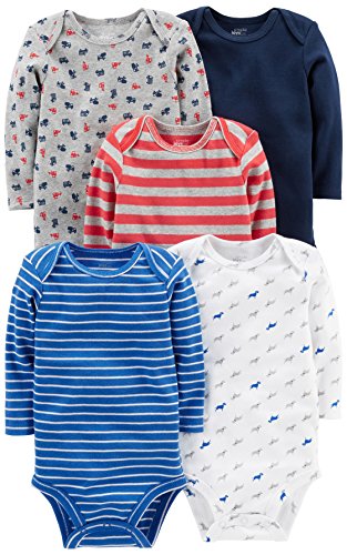 Simple Joys by Carter's Baby Boys' 5-Pack Long-Sleeve Bodysuit