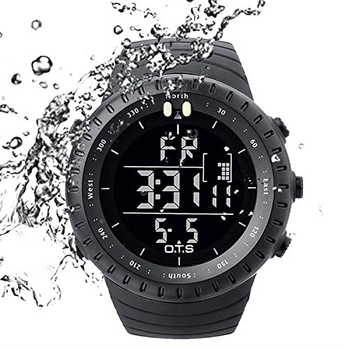PALADA Men's Digital Sports Watch Waterproof Tactical Watch with LED Backlight Watch for Men