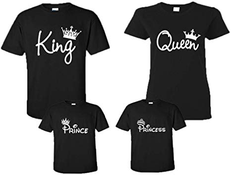 Disney trip King Queen Prince Princess Tee Shirt Family matching Cute T-Shirts