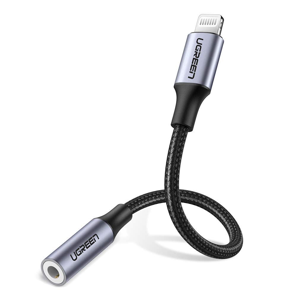 UGREEN Headphones Adapter for Apple,Apple MFi Certified iPhone Lightning to 3.5mm Jack Converter Compatible for iPhone 11/11 Pro/11 Pro Max/X XR XS XS Max iPhone 7 7P 8 8P