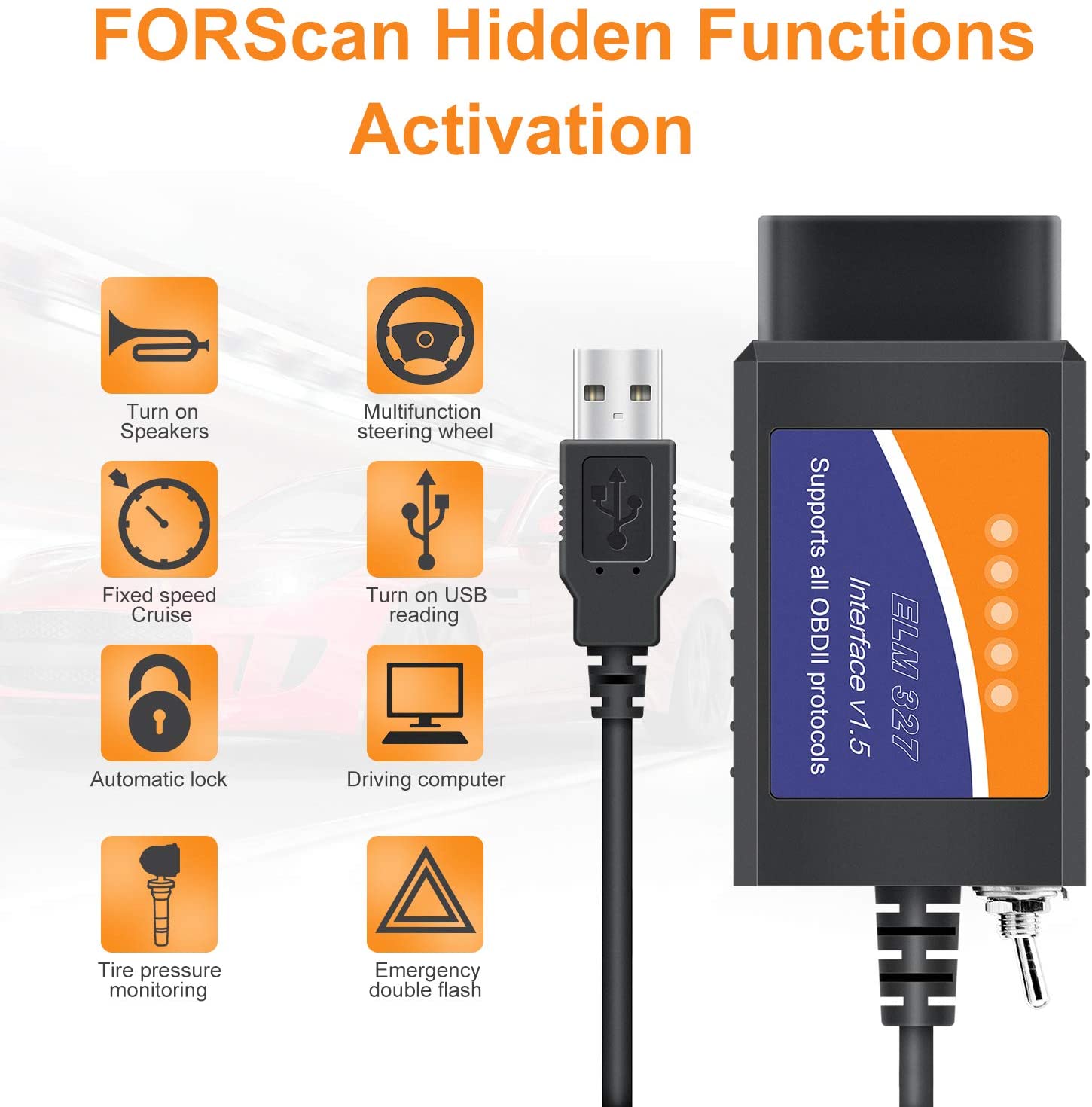 OBDResource ELM327 FORScan OBD2 Adapter ELMconfig OBDII USB Scanner Diagnostic Scan Tool with MS-CAN HS-CAN Switch for Ford F150 F250 Cars and Light Trucks Code Reader Diagnose on Windows Only