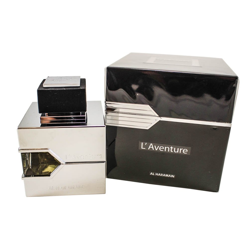 Al Haramain L'Aventure Eau de Parfum, 3.33 Ounce (100 ml) - For Creed Aventus Lovers - Black