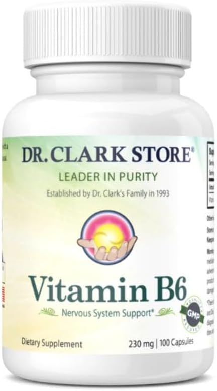 Dr. Clark Vitamin B6 Supplement, 230mg, 100 capsules