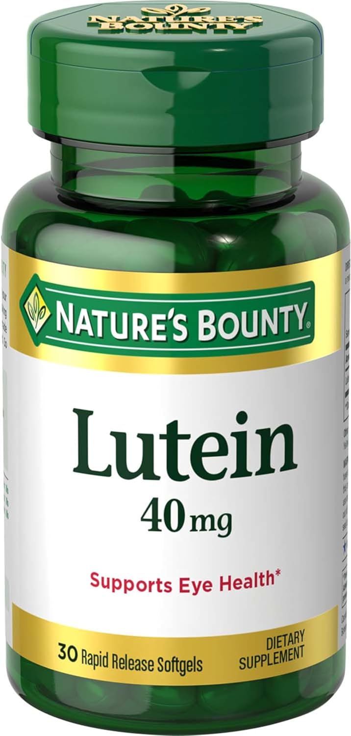 Nature's Bounty Premium Lutein 40mg Eye Health Supplements - 30 Softgels | USA Imported Vision Support Vitamins