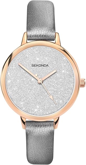 Sekonda 40024 Rose Gold Watch: Glitter Dial, 35mm - Pakistan Import