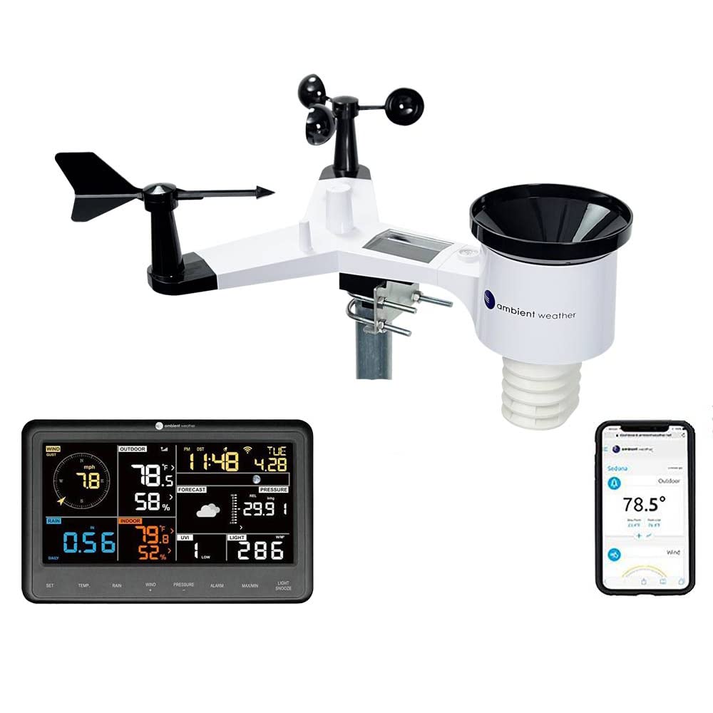 Ambient Weather WS-2902A Smart WiFi Weather Station with Remote Monitoring and Alerts
