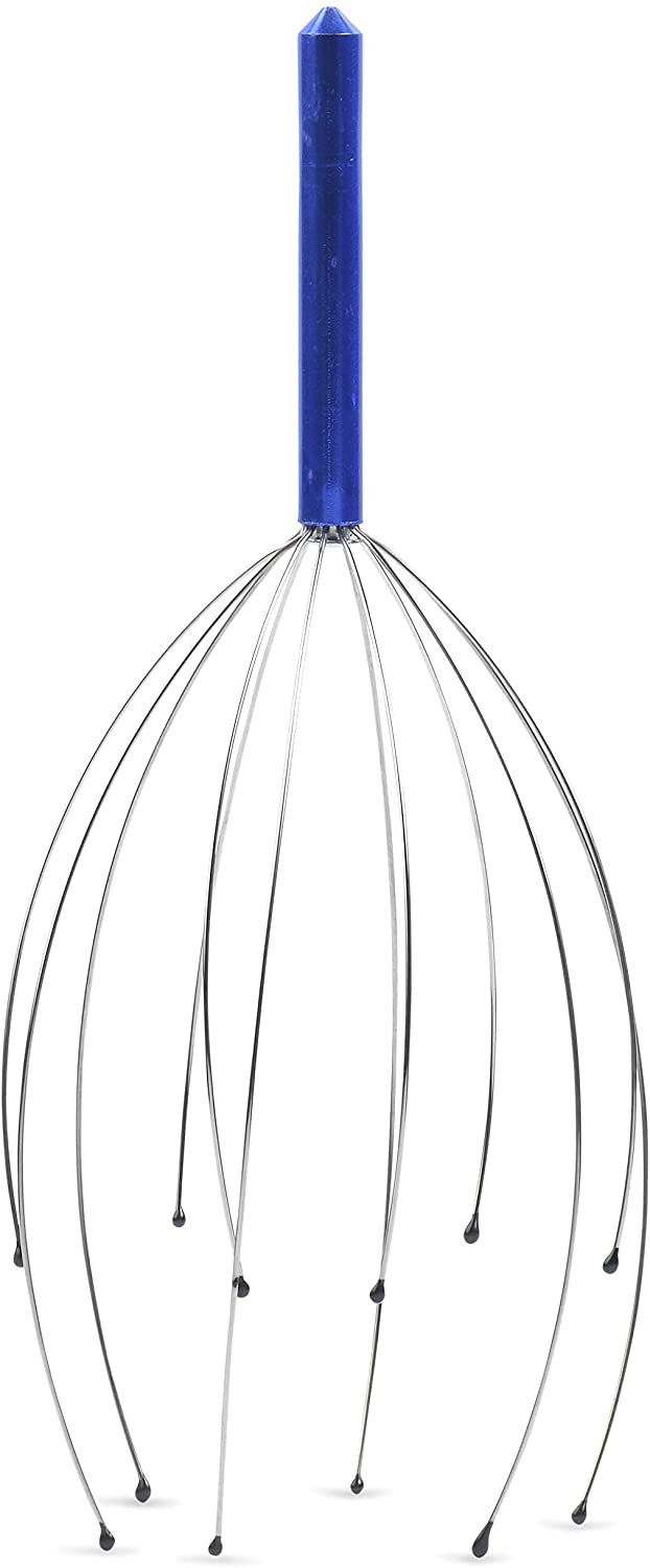 ANDALUS Scalp Massager, Handheld Head Scratcher, Gentle Beads, Stress Relief, Deep Relaxation -Blue