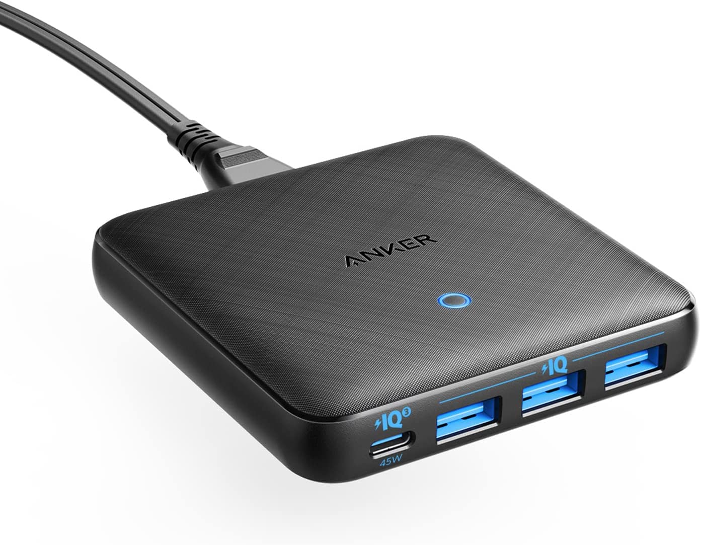 Anker PowerPort Atom III Slim (Four Ports)  Wall Charge – Black