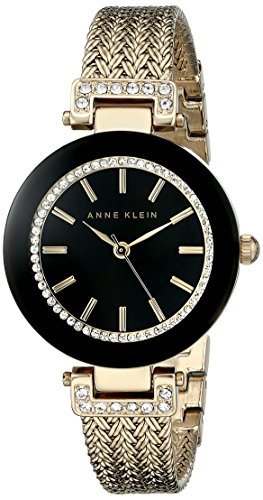 Anne Klein Women's Premium Crystal Accented Mesh Bracelet Watch