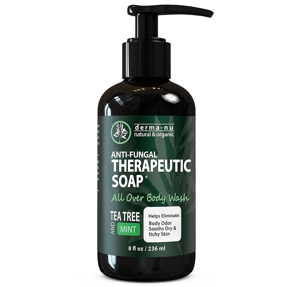 Antifungal Antibacterial Soap & Body Wash - Natural Anti-Fungal Treatment with Tea Tree Oil  For Men and Women - 8 Fl.Oz (236ml)