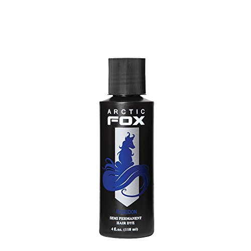 Arctic Fox Vegan and Cruelty-Free Semi-Permanent Hair Color Dye - Poseidon (Blue) 4 Fl. Ounce / 118 mL