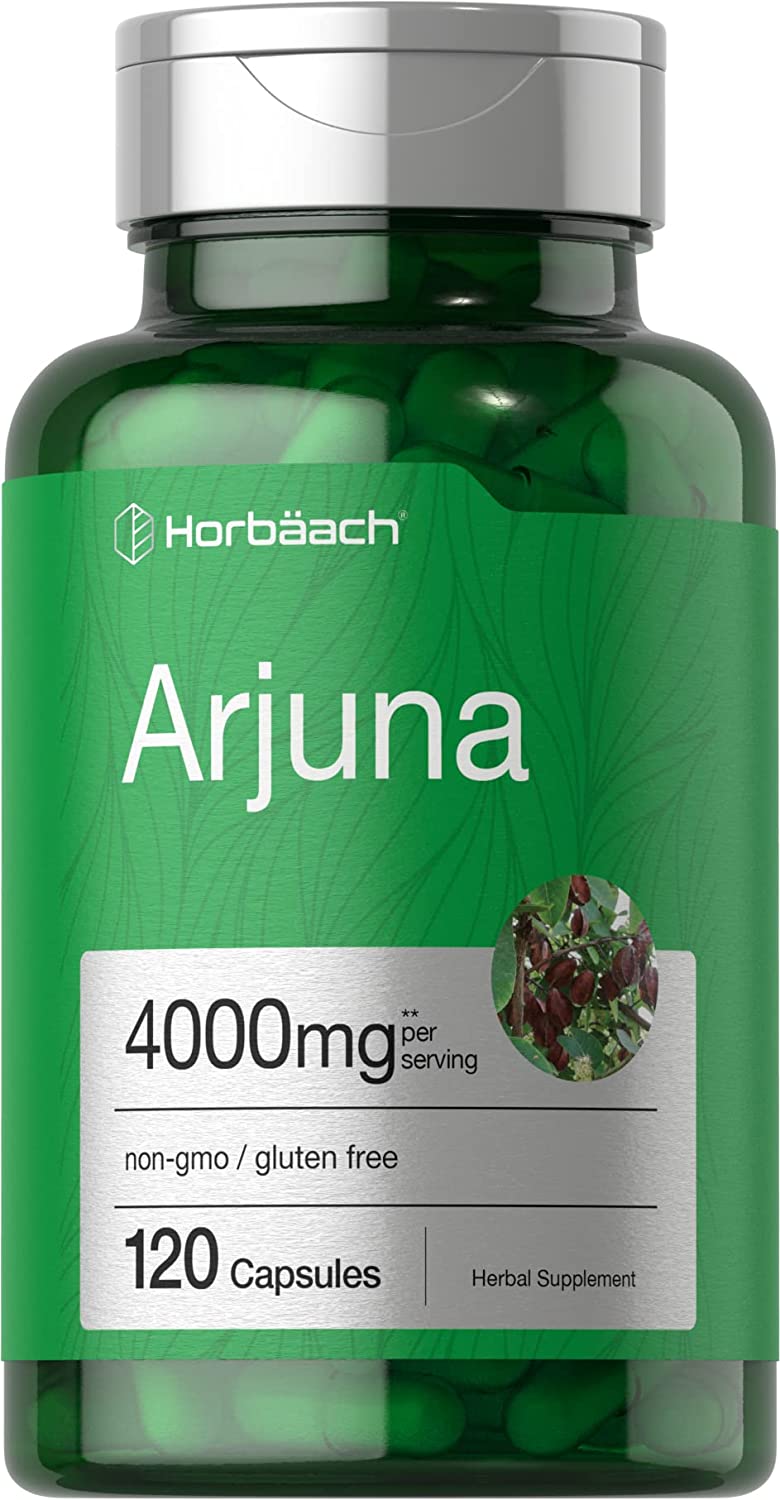 Arjuna Capsules 4000mg from Arjuna Bark Herb Extract by Horbaach - 120 Count