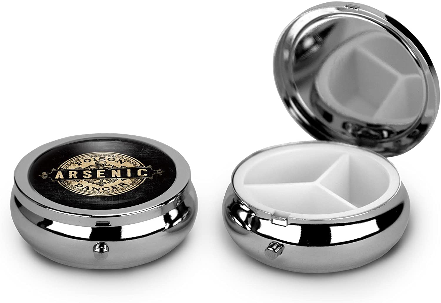 Arsenic Vintage Style Pill Medicine Vitamin Organizer Box Case