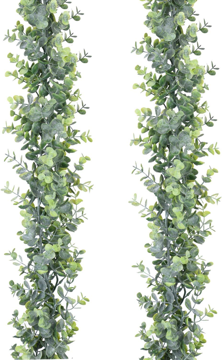 Artificial Vines Hanging Eucalyptus Leaves Greenery Garland for Wedding Backdrop Arch Wall Decor, 6 Feet