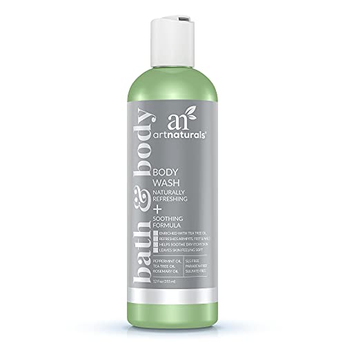artnaturals Tea Tree Bath & Body Wash for Dry Skin, Jock Itch, Acne Athletes Foot Wash Treatment - 12 Fl Oz (355ml)