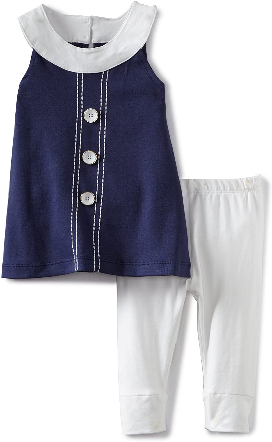 Baby Girls' Sleeveless Tiffany Set with White Legging