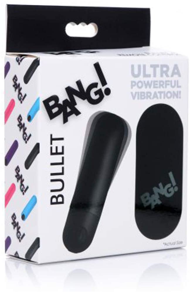 Bang Powerful Vibrating Bullet with Remote Control - Black