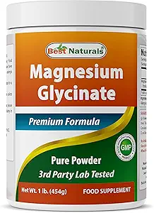 Best Naturals Magnesium Glycinate Powder Unflavored - 1 Pound