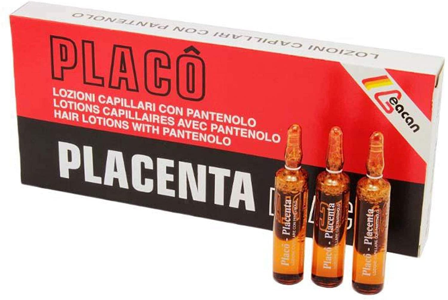 Natural placenta hair treatment Placo intensive revitalizing treatment against hair loss, 10ml - 12Ct
