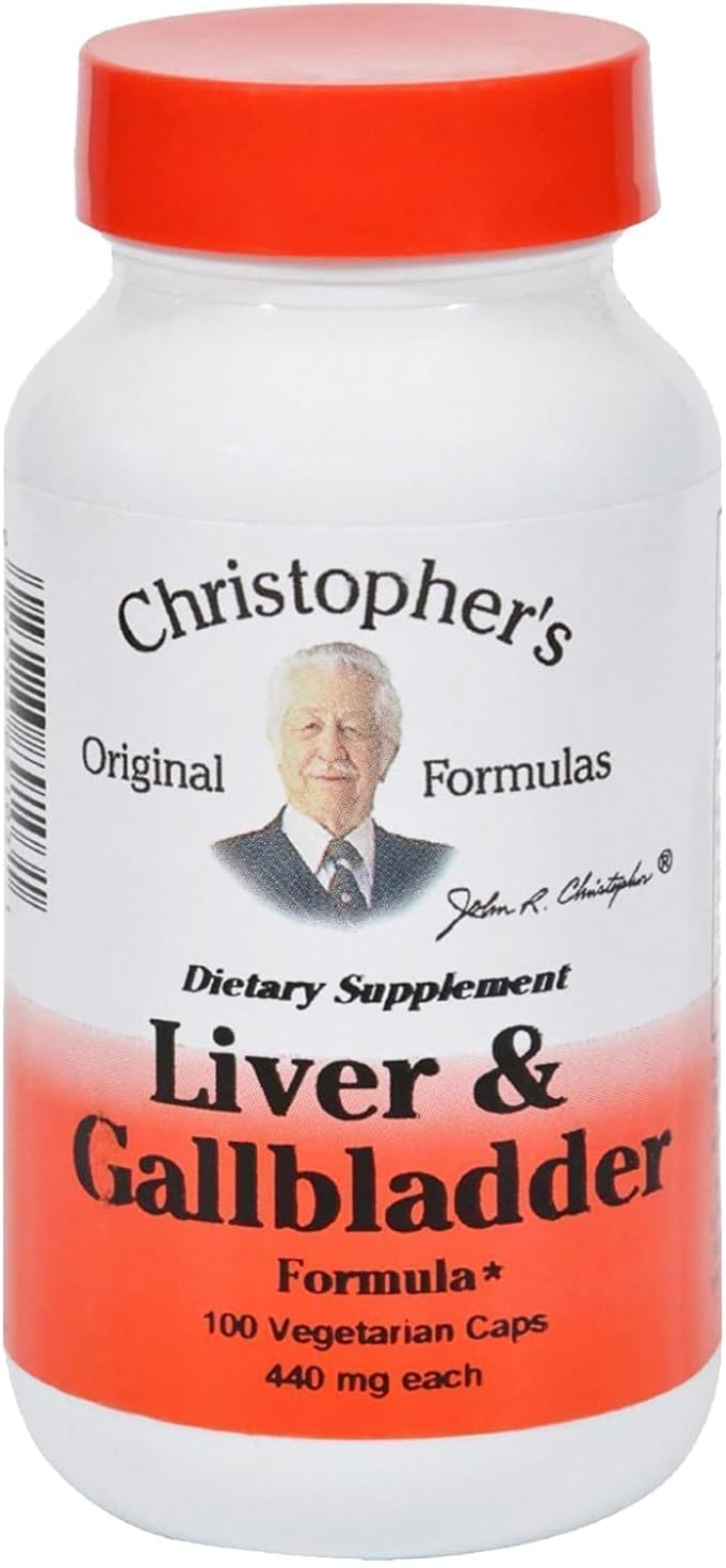Dr. Christopher's Original Liver & Gallbladder Formula Supplement for Liver and Digestive Health, 100 Veg Caps