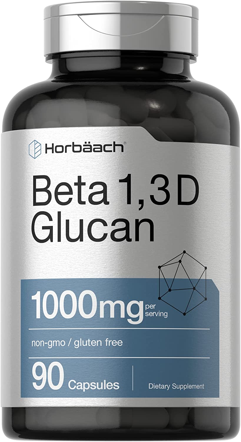 Beta 1, 3D Glucan 1000mg, Beta 1,3, 1,6 D Glucan Supplement by Horbaach - 90 Caps