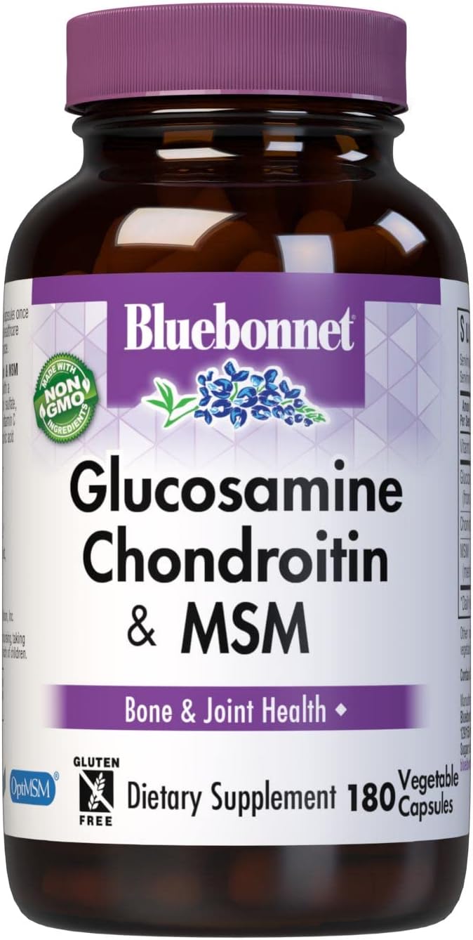 BlueBonnet Glucosamine Chondroitin Plus MSM Supplement, 180 Count