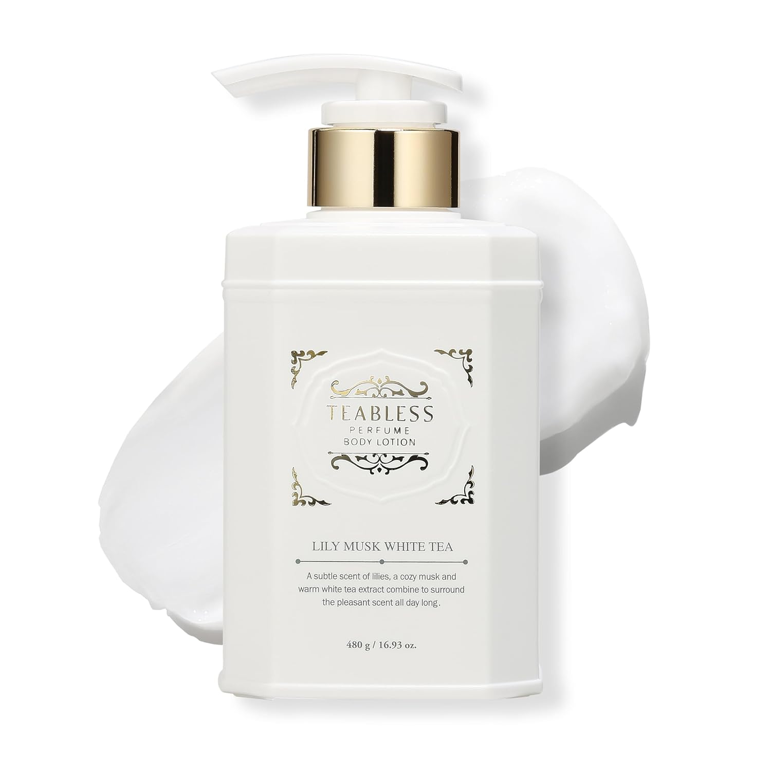 Teabless Lily Musk White Tea Perfumed Body Lotion – Daily Moisturizer with Ceramide & Antioxidants (For Dry & Sensitive Skin)