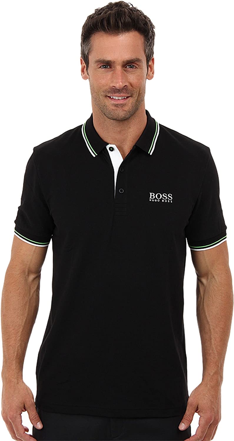 BOSS Green Men s Paddy Pro 10143643 01 Black Polo Shirt, XXL