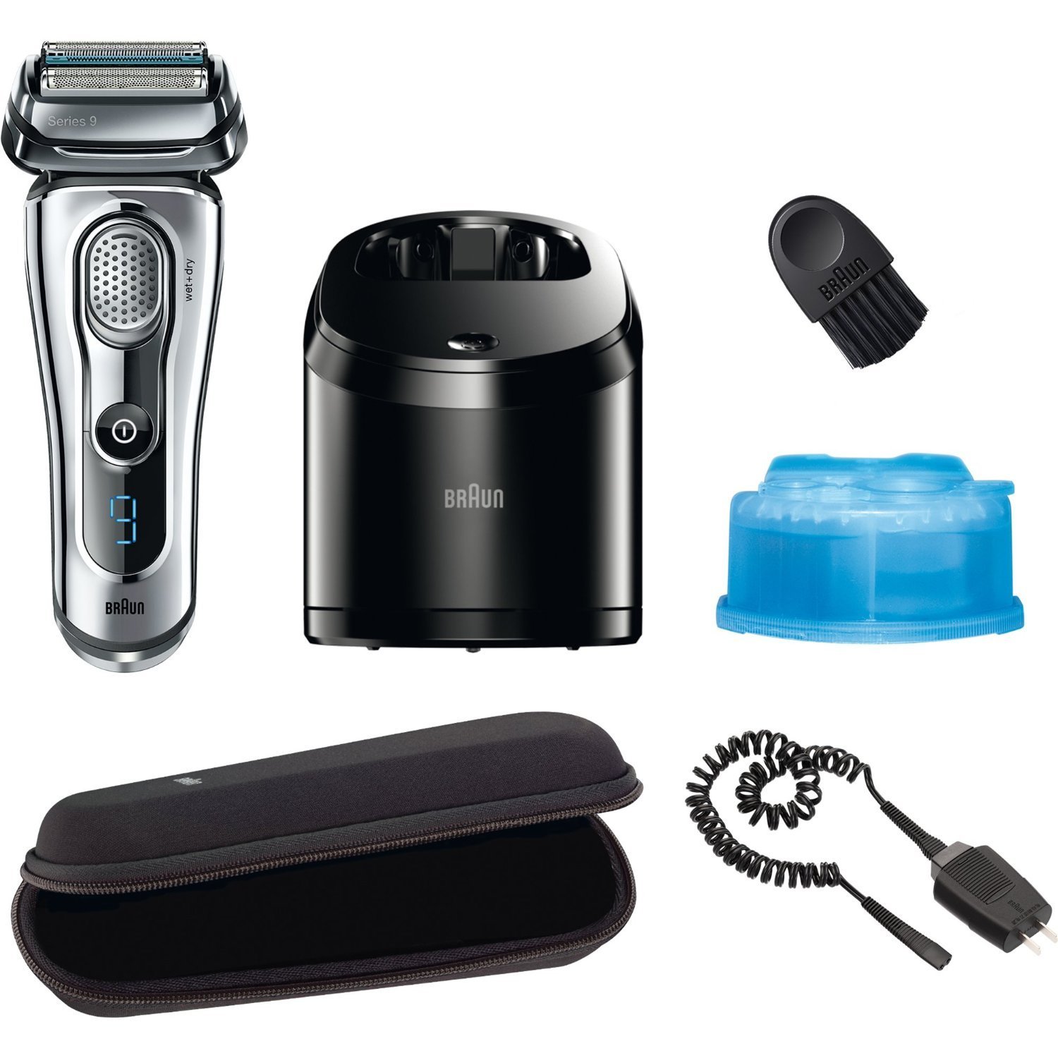 Braun Series 9-9095cc Wet and Dry Foil Shaver for Men with Cleaning Center, Electric Men's Razor, Razors, Shavers, Cordless Shaving System