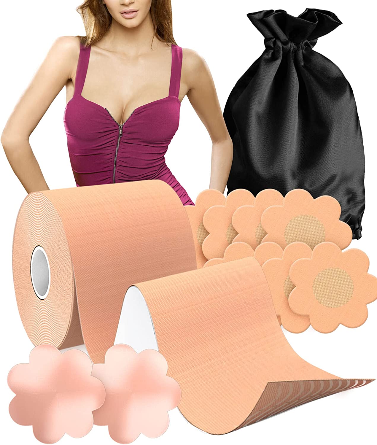 Breast Lift, Bob Tape for Large Breasts for Women Boobs Lifting Tape - 12pcs