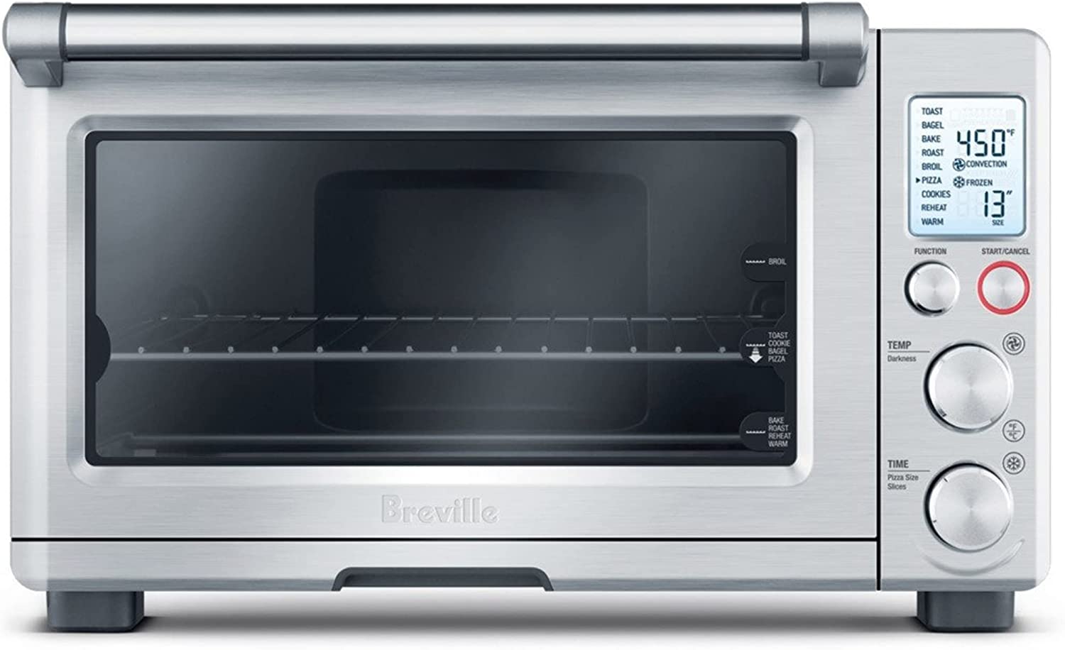 Breville BOV800XL Smart Oven 1800-Watt Convection Toaster Oven with Element IQ, Silver